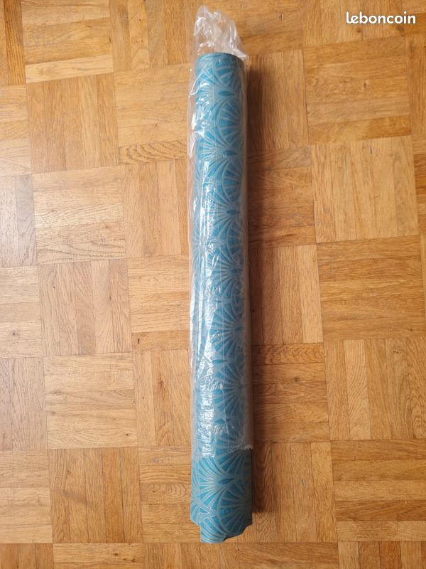 Papier peint bleu art déco (image 1)