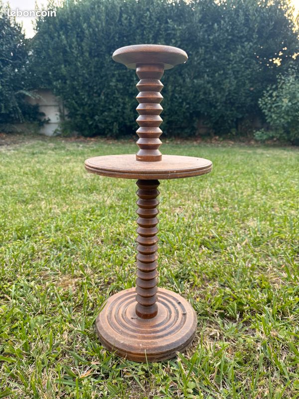 Support en bois tourné – 60 cm – Vintage (image 1)