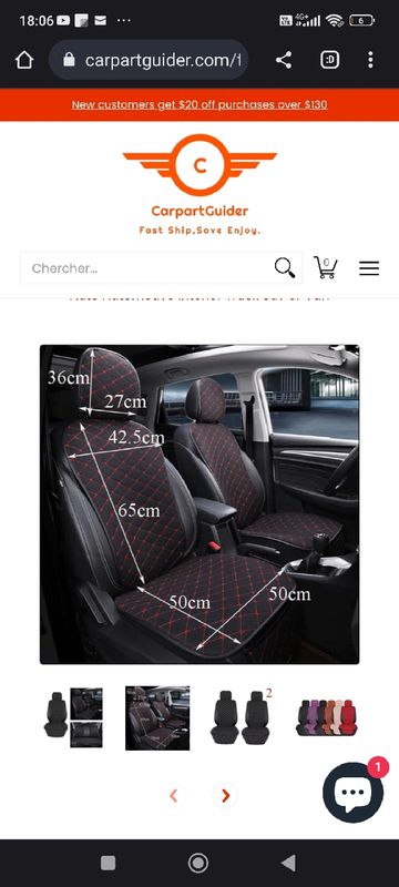 Housse de siège de voiture protecteur avant arrière siège coussin coussin  tapis avec dossier pour Au - Équipement auto