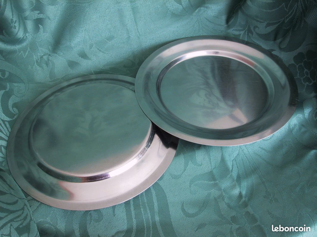 Assiettes Diverses INOX -- Années 80 (image 2)