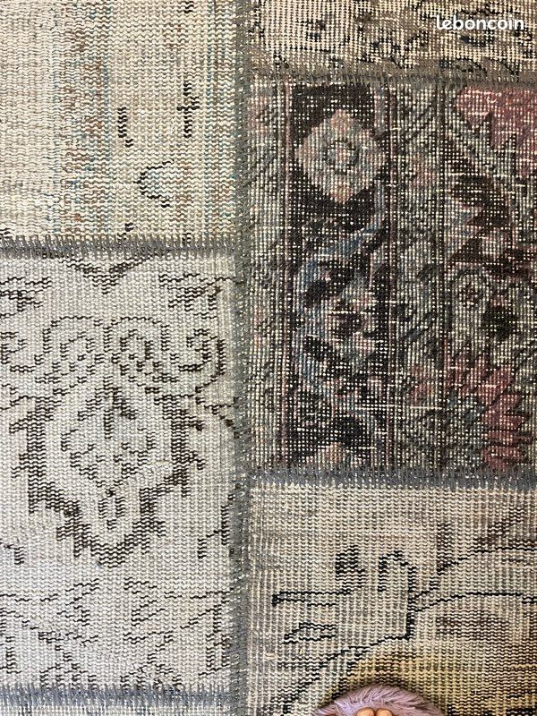 Tapis Anatolian Patch Mint Grey 170x240 – style patchwork Anatolien vintage gris (image 3)