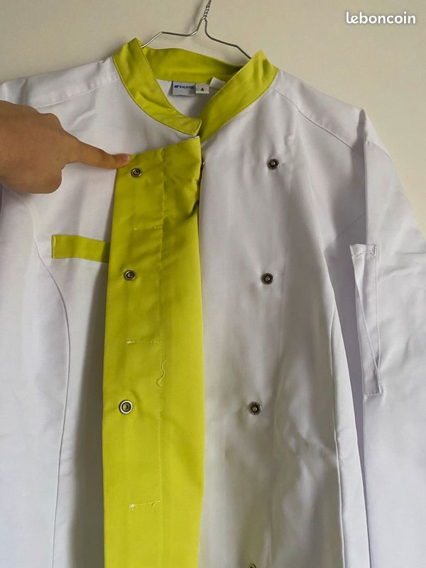 Blouse blanche /tablier de cuisine en taille 4 (M/L) (image 5)