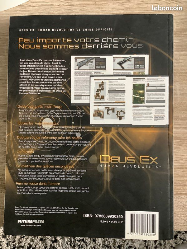PS3, coffret jeu DEUS EX HUMAN REVOLUTION EDITION AUGMENTEE , complet