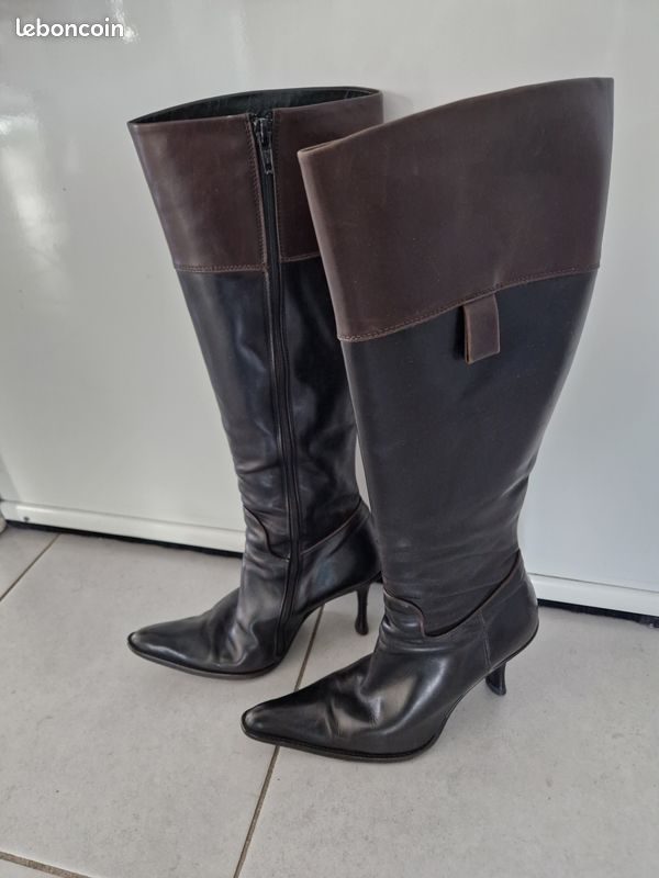 Botte femme cuir marron pointure 35 (image 2)