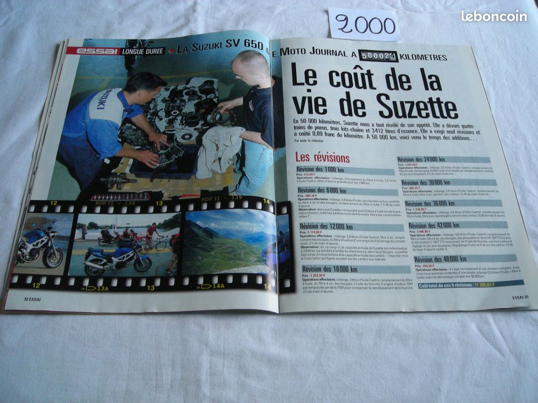 Magazine MOTO JOURNAL N°1432 du 13 juillet 2000(moto29) (image 3)
