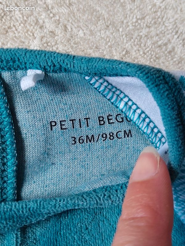 3 ans mixte pyjama velours Petit Beguin (image 2)
