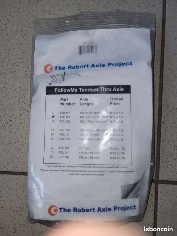 Axe Robert Axle Project pour follow me (image 2)