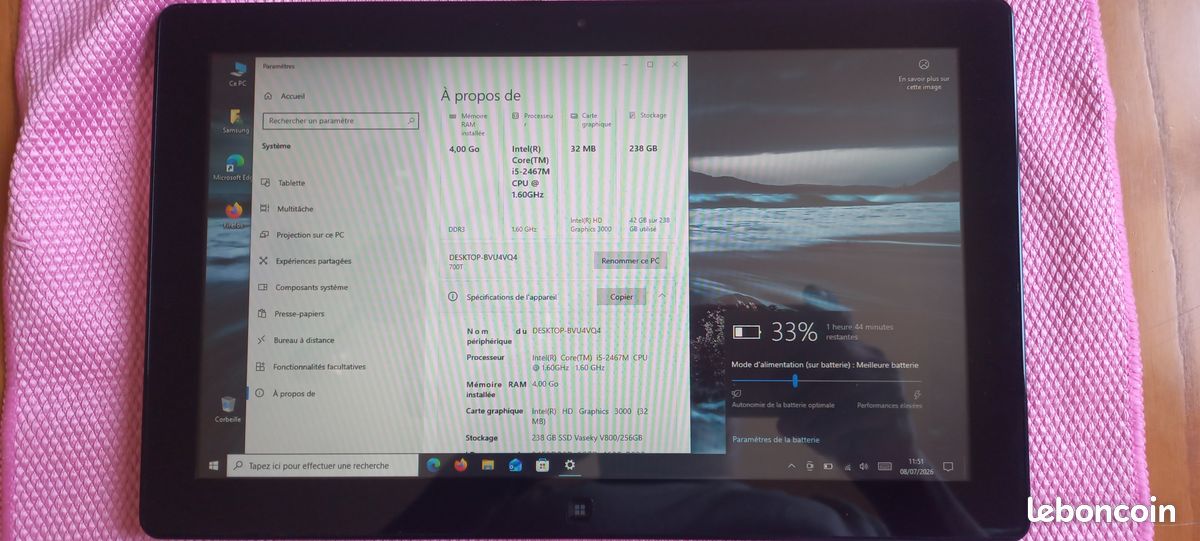 Samsung Slate 7 Ultra PC 11,6" Windows Tablette (image 7)