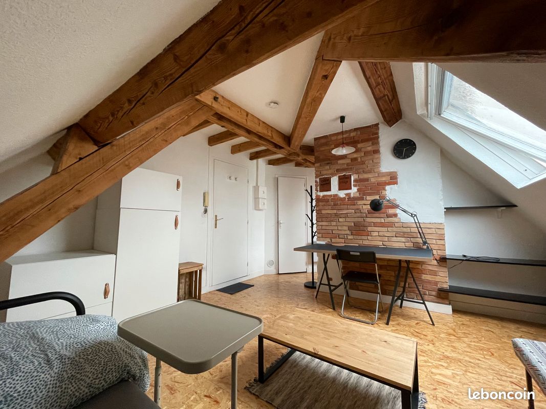 Studio/T1 bis meublé 18 m² loi Carrez (33 m² au sol) - Jean Perrot