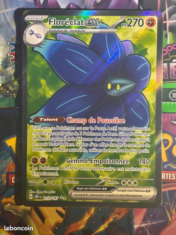 Carte Pokmon Florclat EX 213/197 - Collection