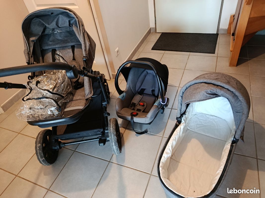 Trio poussette landeau+cosy+poussette (image 1)