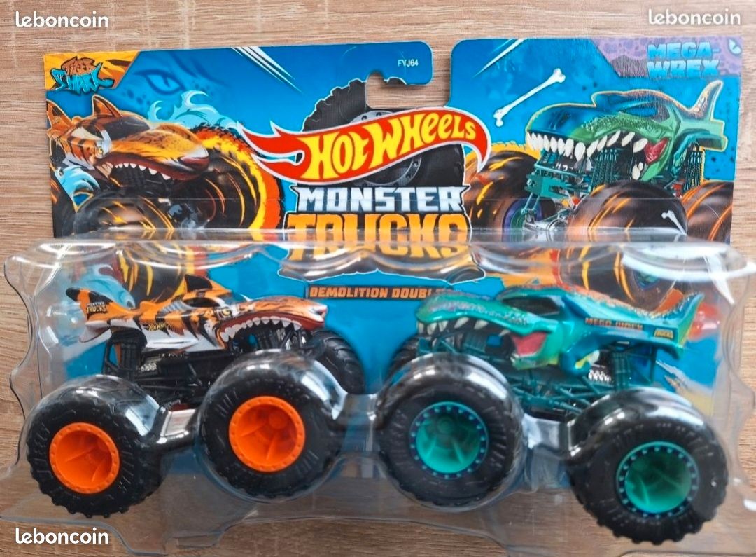 Pack Tiger Shark mega wrex x Monster Truck démolition double