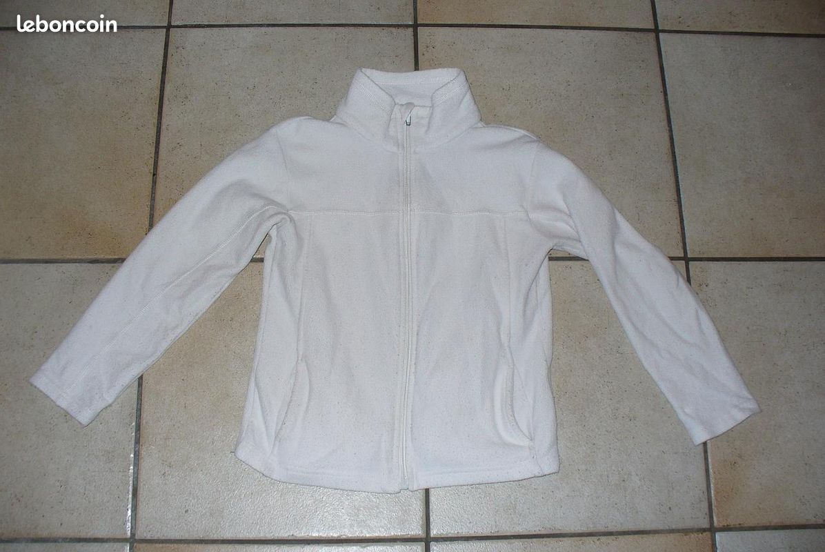 Gilet polaire blanc fille 8 ans (image 1)