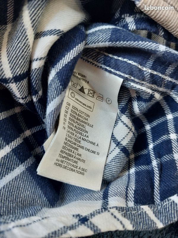 Chemise H&M Taille 38 - Blanc - Occasion Très Bon état - T-shirt Femme Basique