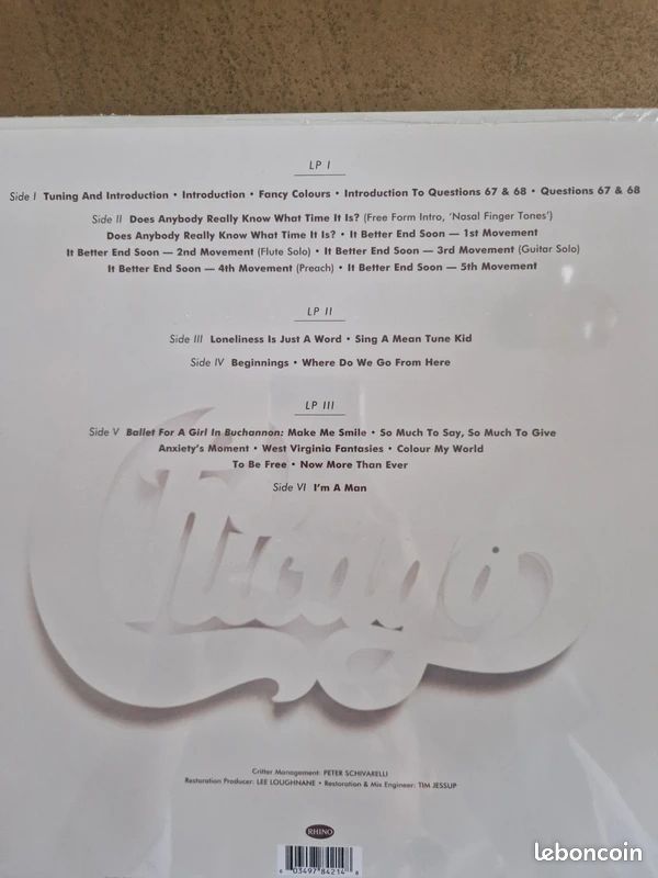 Chicago - At Carnegie Hall - April 9, 79 - coffret 4 vinyles 4LP (image 3)