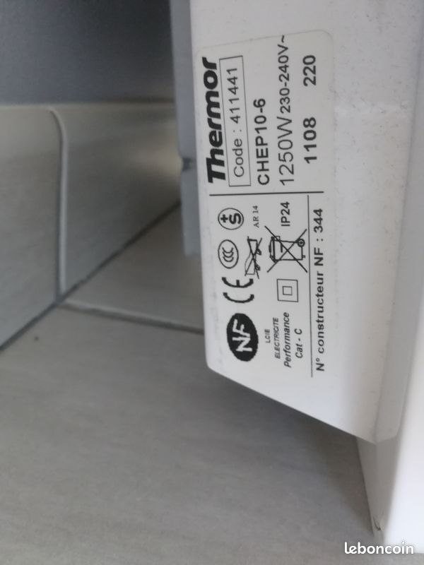 Radiateur électrique Evidence 1250W de Thermor (image 3)