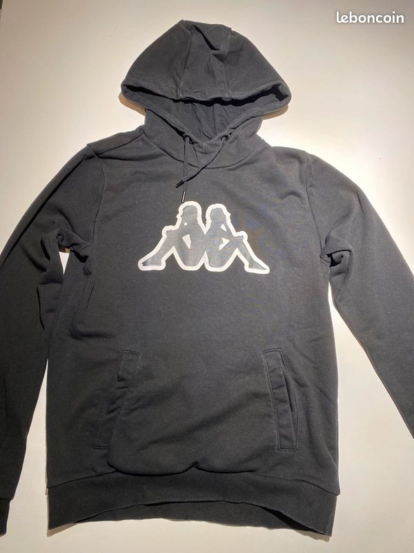 Sweat à capuche noir kappa (image 1)