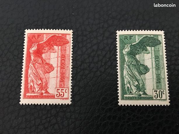 1930-1939 - Carte Maximum France VICTOIRE DE SAMOTHRACE SUR CARTES POSTALES MUSEE DU LOUVRE 1937