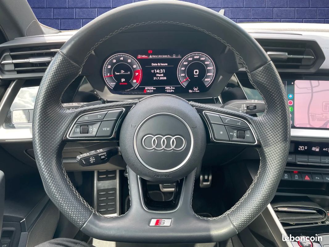 AUDI S3 8Y Sportback 310ch - Suivi complet Audi - Cuir Nappa - B&O - Toit ouvrant - Camera de recul - Sièges électriques - Coffre électrique - Origine France (image 12)
