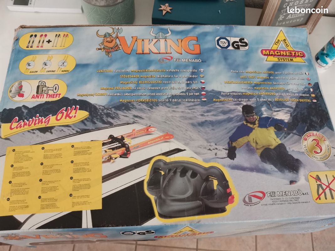 Porte ski magnétique Viking - Équipement auto