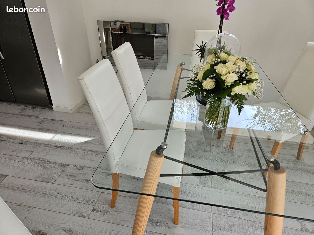 Lot de 6 chaises scandinave blanche (image 2)