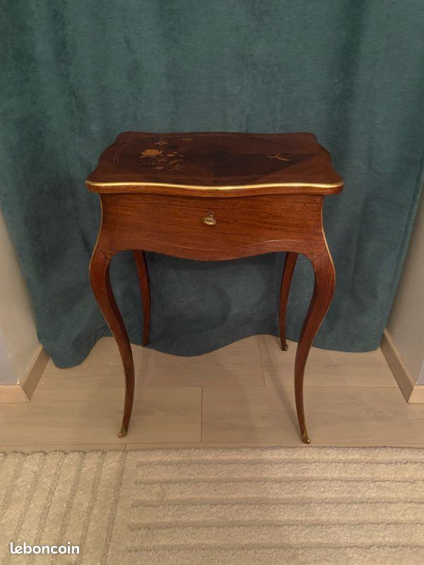 Travailleuse ou Coiffeuse Napoleon III marqueterie Florale (image 1)
