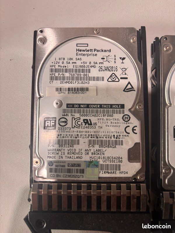 Disque Dur Serveur HPE 1 To - Modèle ST91000640SS - 2,5 Pouces SAS-2 6Gb/s 7200tr/min 64 Mo Cache - Occasion Testé