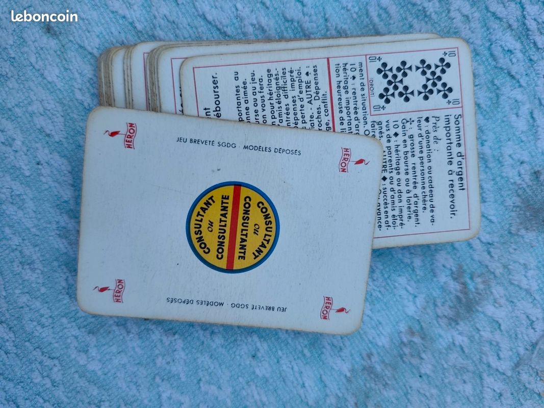 TRES ABIMÉ - Ancien jeu de 32 cartes oracle cartomancienne débutant