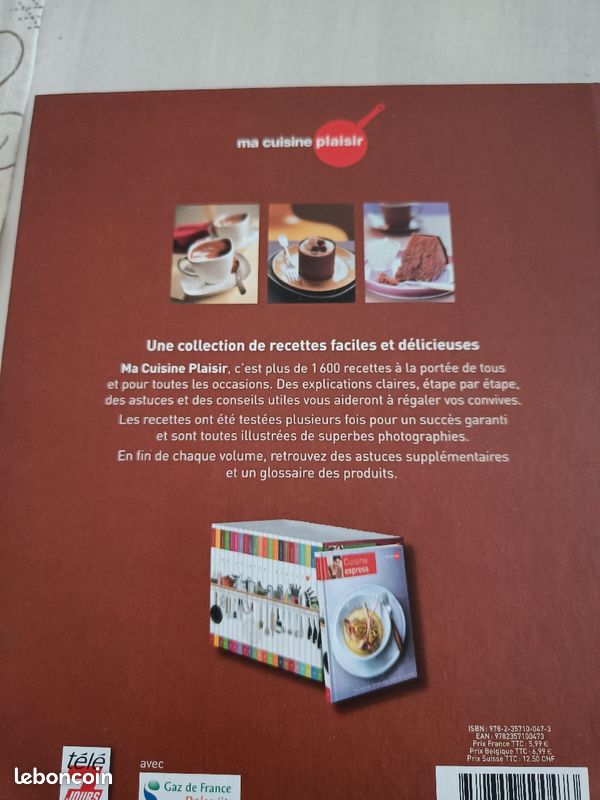 Livre de recettes sur le chocolat neuf (image 2)