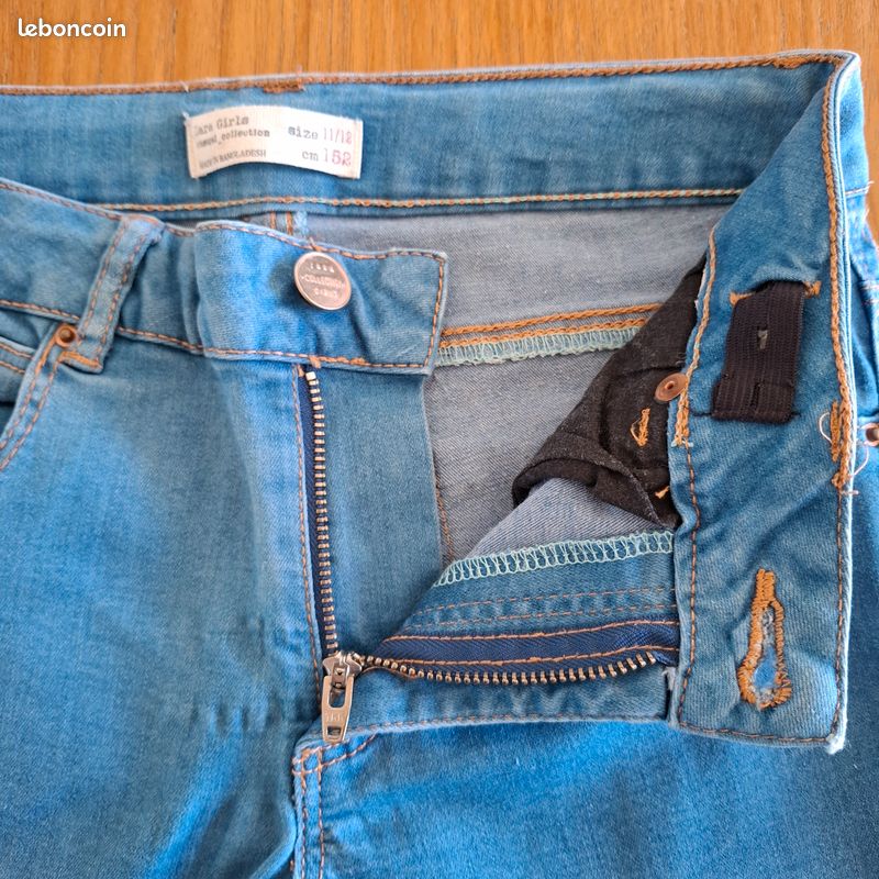 Jean skinny bleu ciel Zara taille 11-12 ans (image 4)