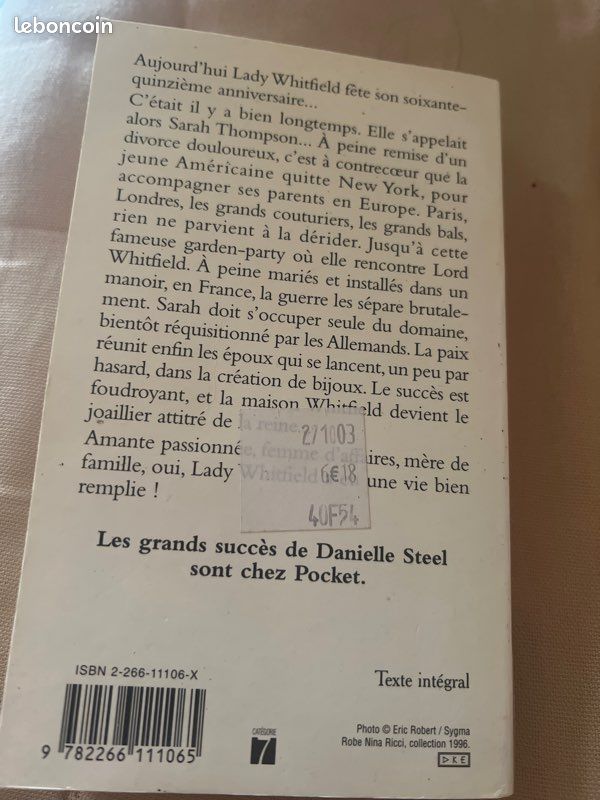 Lot de deux livre Danielle steel : 2 unité (image 2)