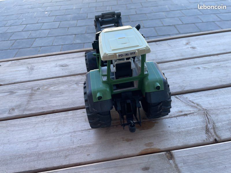 Bruder tracteur Favorit avec fourche avant et remorque forestière (image 10)