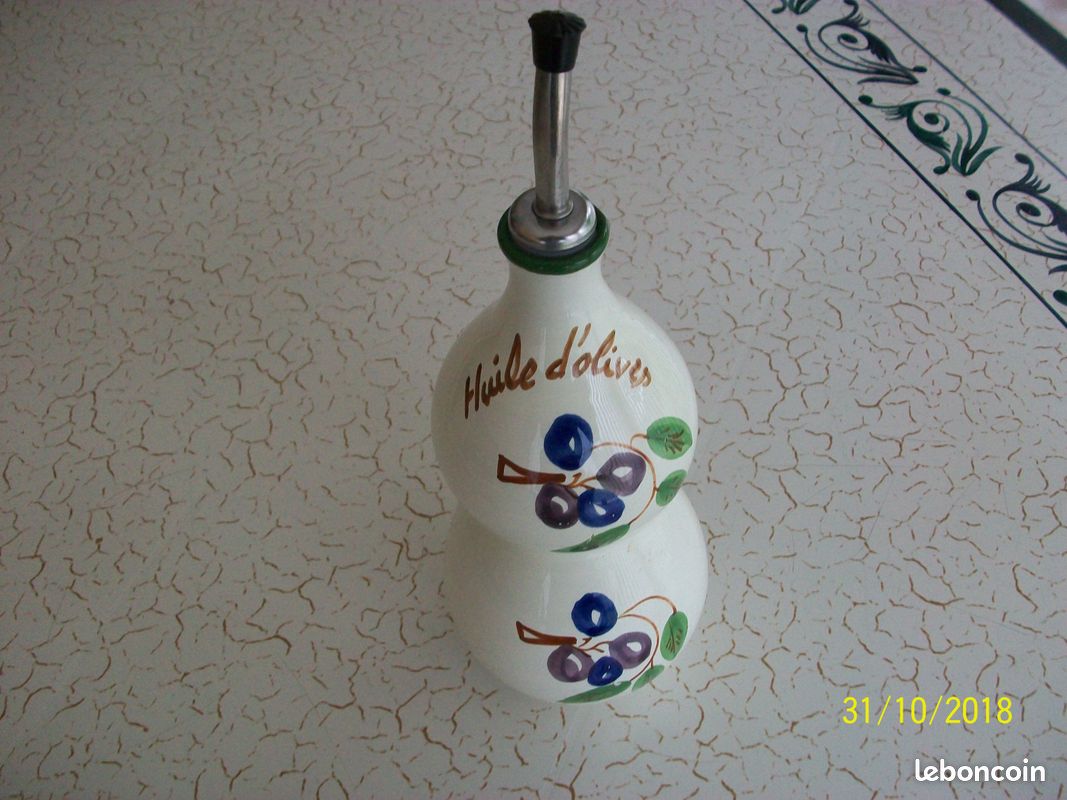 Bouteille d'Huile en Poterie (image 2)