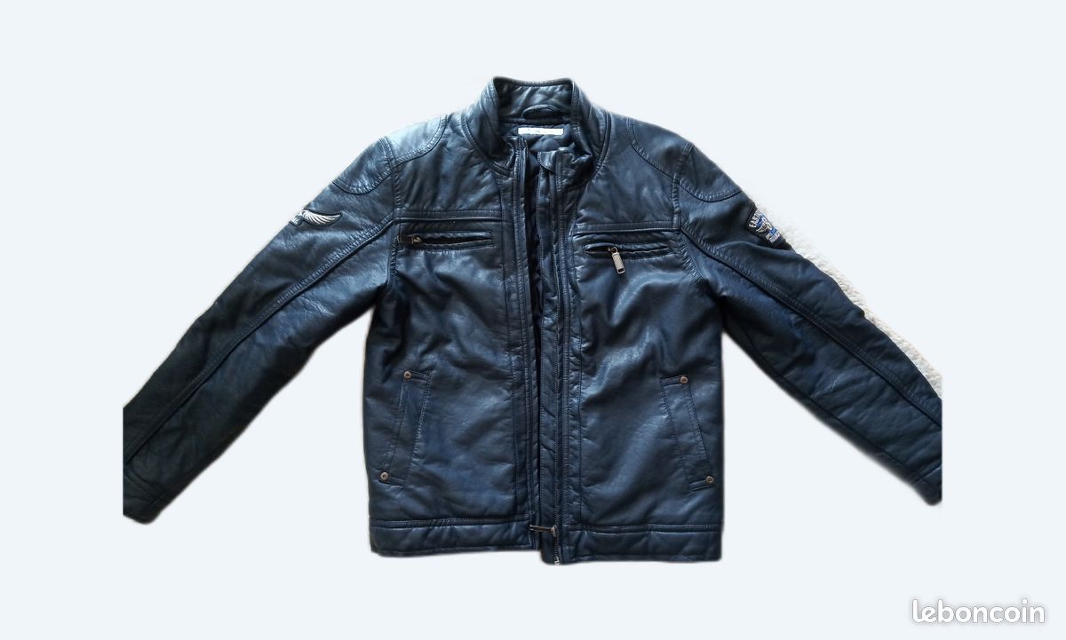 Veste garçon imitation Gémo cuir 12 ans (image 1)