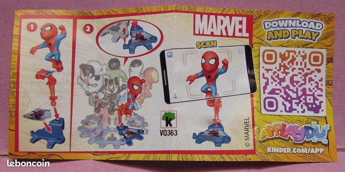 Kinder Surprise Héros Marvel 2024 Spider-Man Vq363 V Q