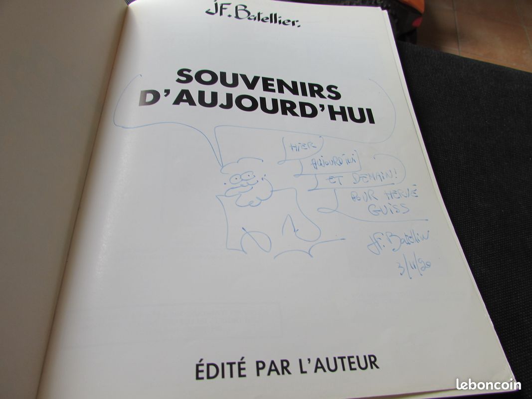 BD dédicacée JF.Batellier, souvenirs d'aujourd'hui (image 2)