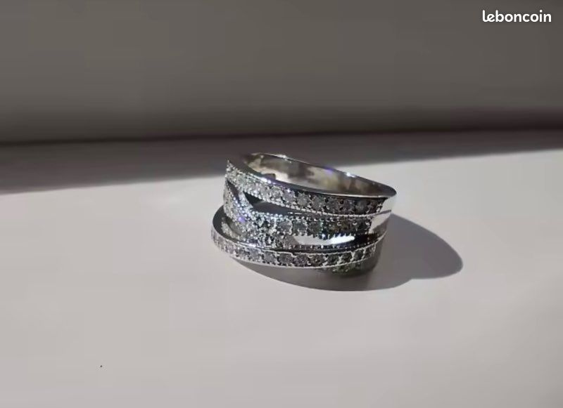Bague géométrique argent (image 5)