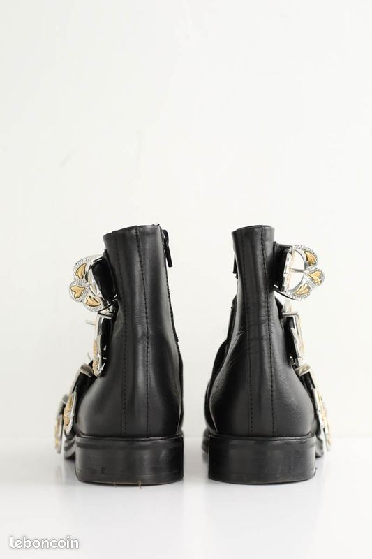 Boots en cuir noires Maje Chaussures