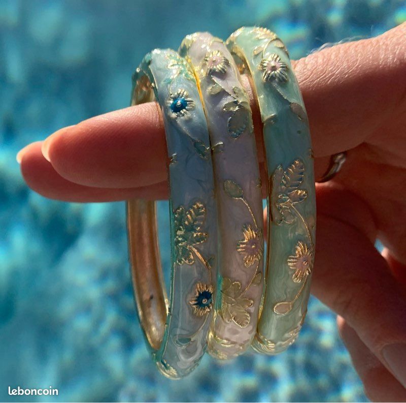 Magnifique lot de 3 bracelets thaïlandais joncs (image 1)