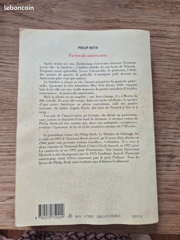 Livre la pastorale américaine de Philippe Roth (image 3)