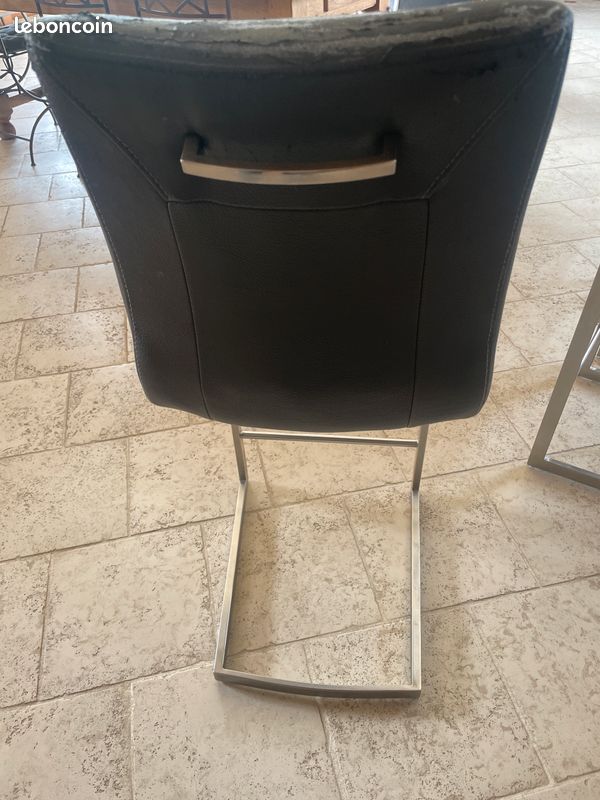 Chaises de bar H et H anthracite à recouvrir. Cd549 (image 7)