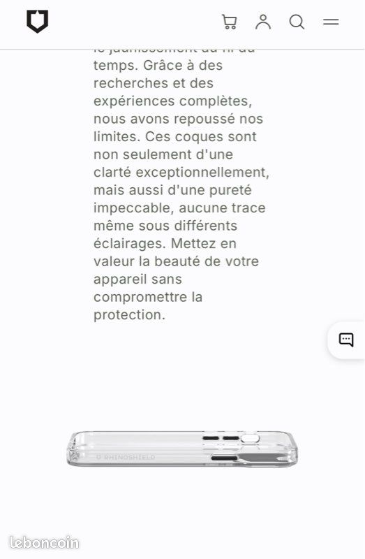 Coque Clear RhinoShield IPhone 17 Pro Lax Neuve (image 7)