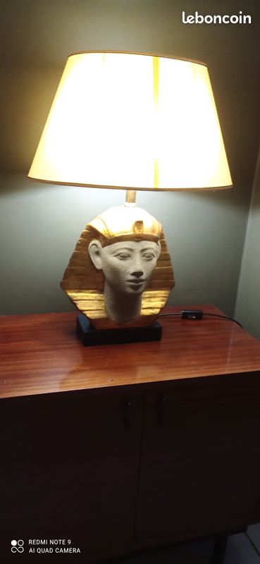 Grande lampe pharaon , ( 70 cm avec l'abat jour ) (image 2)