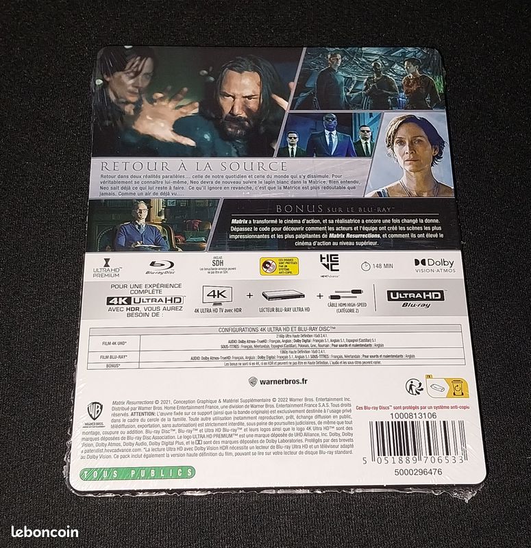 4 K MATRIX Resurrections comme neuf- version Steelbook (image 2)
