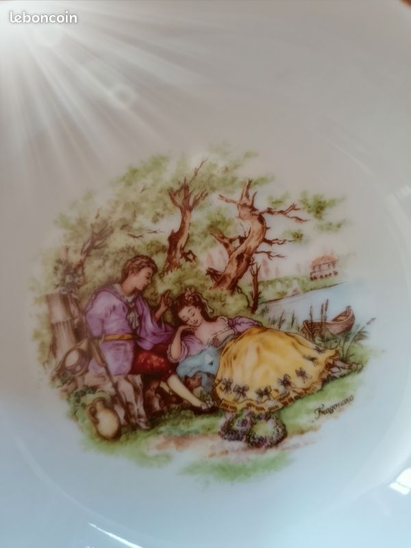 Lot de 8 petites assiettes - porcelaine allemande (image 3)