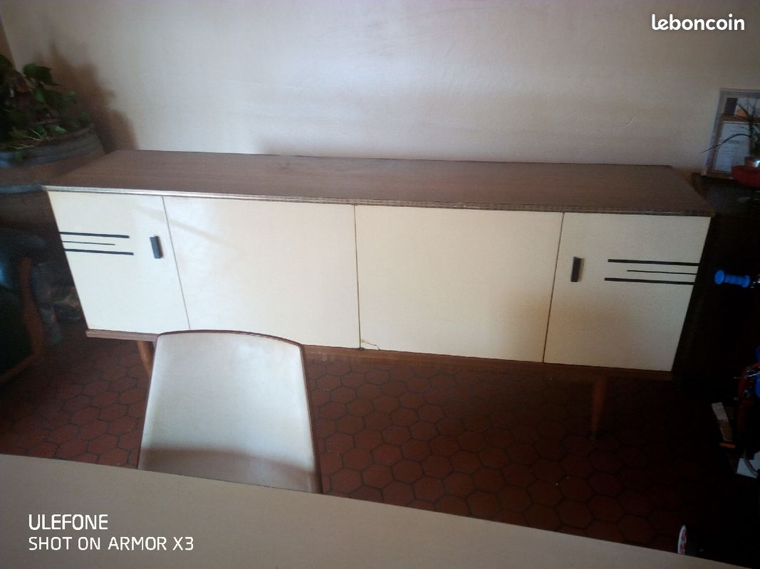 Table + buffet vintage année 70 (image 3)