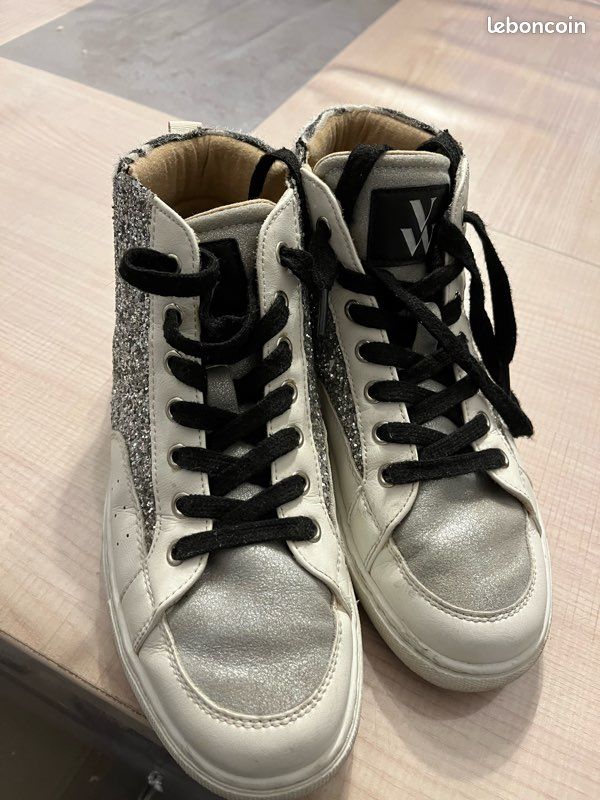 Wu Chaussures Vanessa Wu Basket Argent Vanessa WU Argent BK2377AG