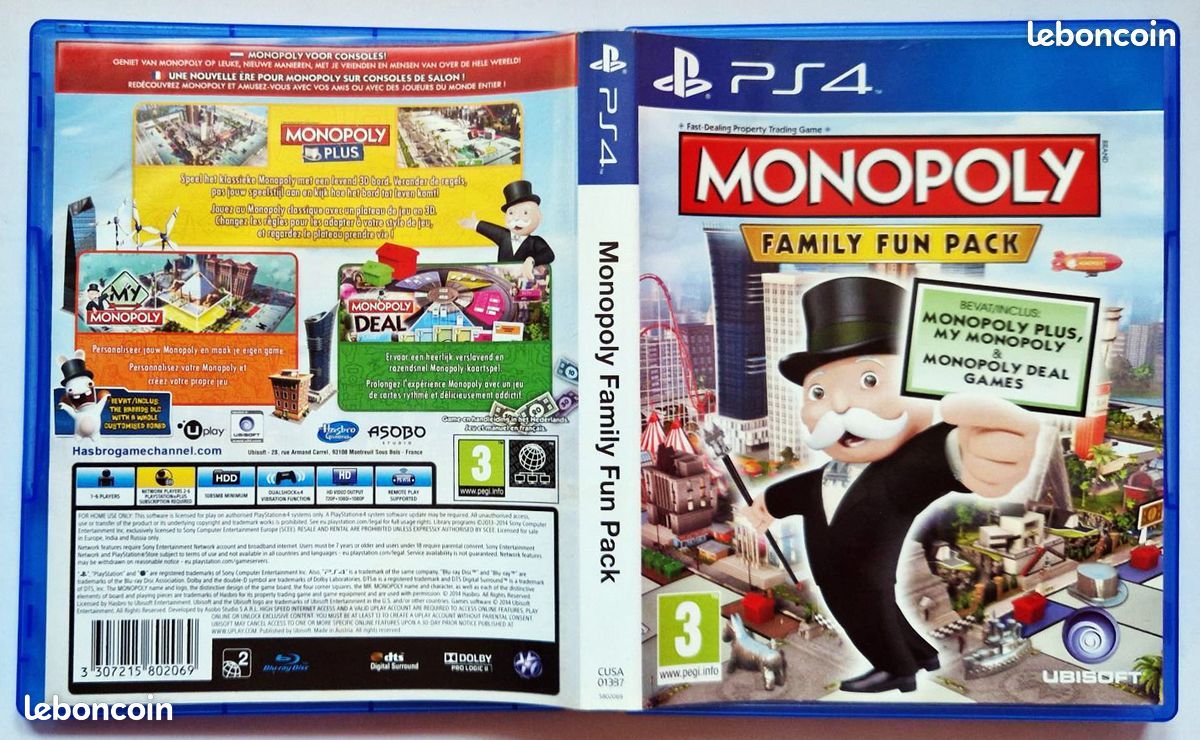 Monopoly Family Fun Pack (PS4) (Rare) (image 5)
