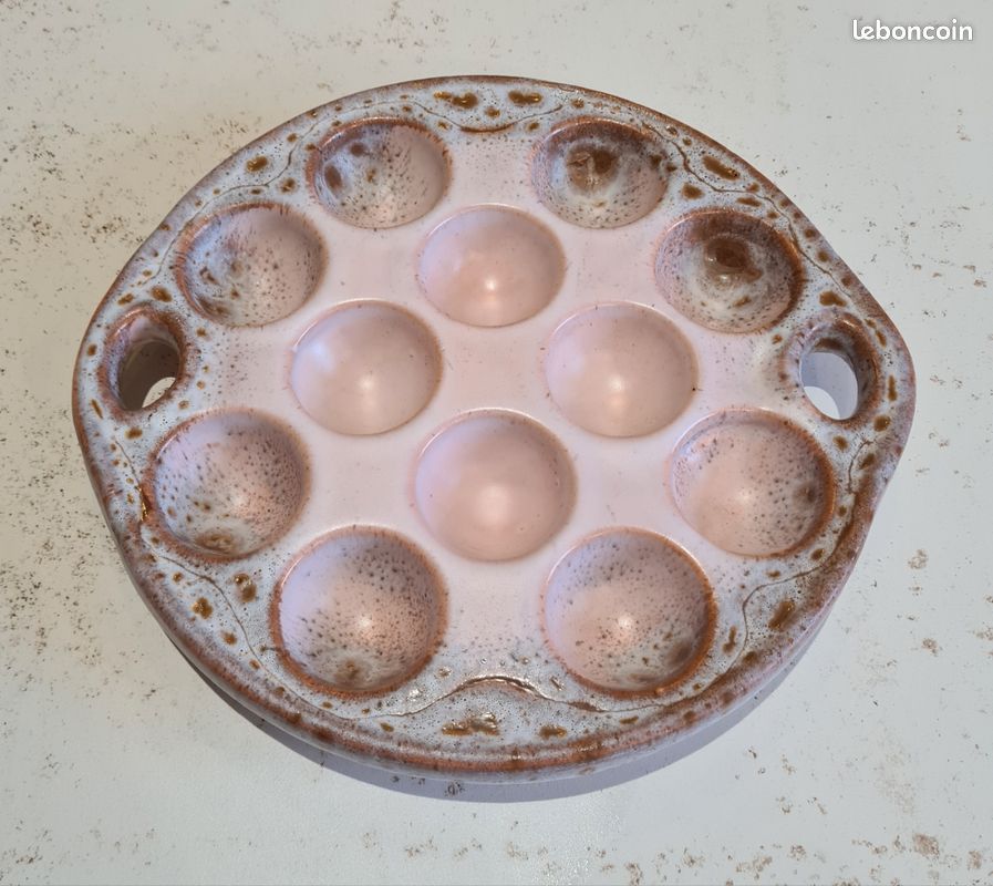 4 assiettes à escargot Jean Austruy Vallauris céramique (image 5)