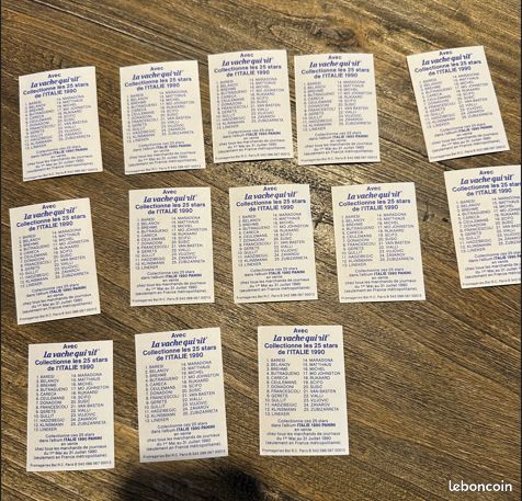 Lot De 13 Stickers Panini Foot 1990 - Équipe De Brest - Originaux, Non Collés